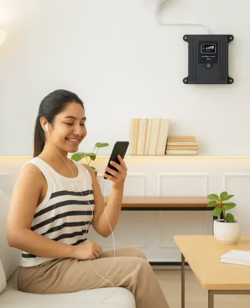 Mobile Signal Amplifier - Girl Talking On A Call Happily